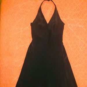 NWOT Kenneth Cole Brown Silk Halter Midi Dress